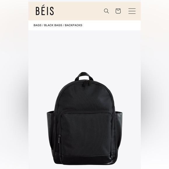 BEIS Black Backpack